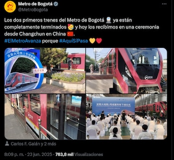 El primer tren del Metro