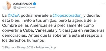 Ramos afirmó que en la