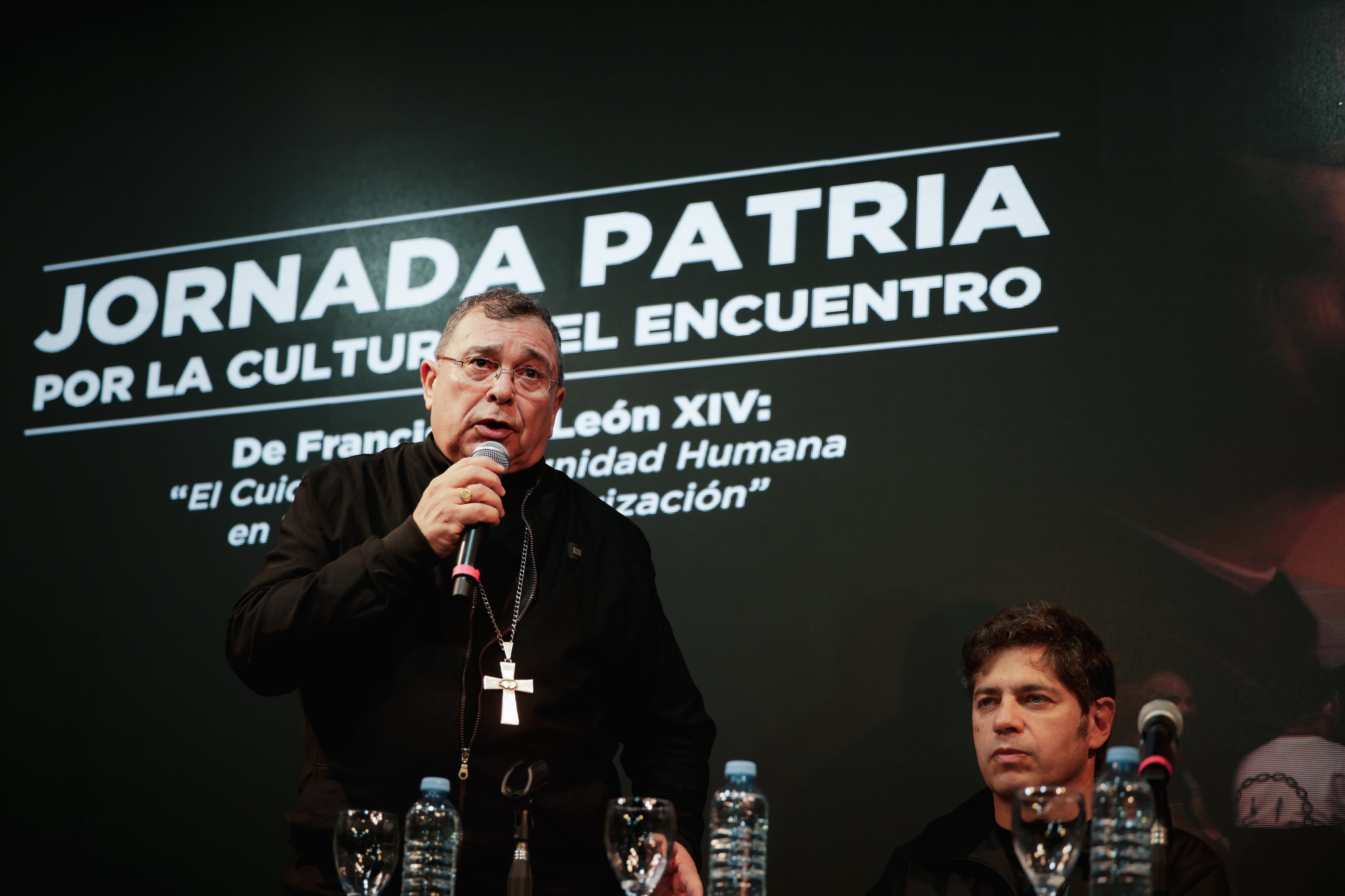 Axel Kicillof, durante el acto de apertura de la Jornada Patria por la Cultura del Encuentro en Almirante Brown