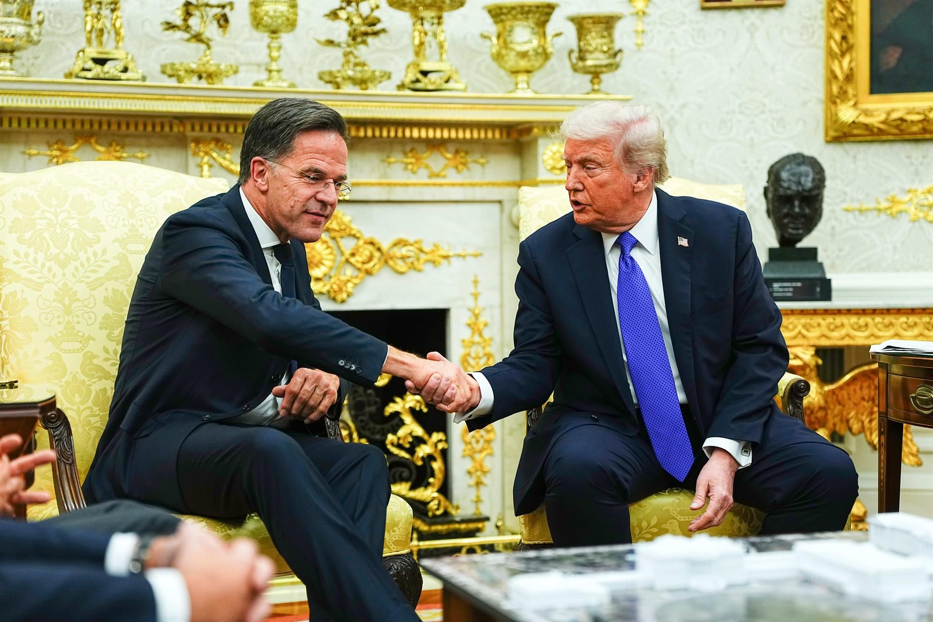 Donald Trump y Mark Rutte en la Casa Blanca