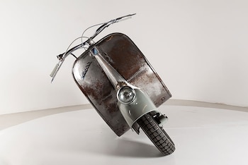 Una Vespa 98, modelo 1946, perteneciente al primer lote de producción denominado "serie cero"