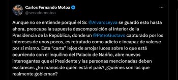 Reacción de Carlos Fernando Motoa