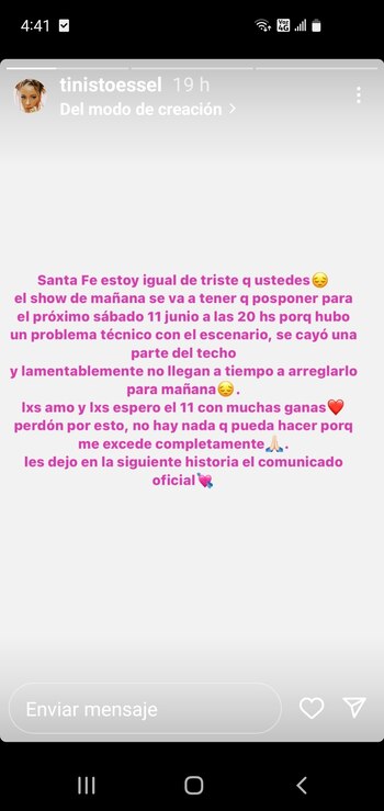 La palabra de Tini en