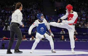 Luis Nájera durante un combate