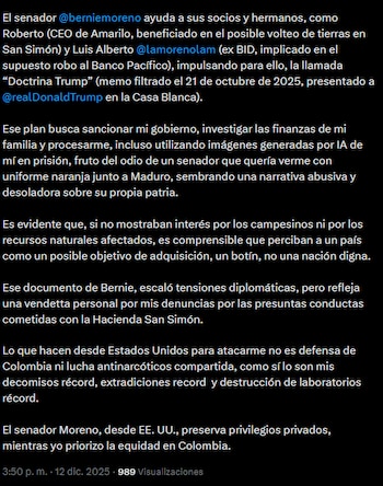 El jefe de Estado colombiano