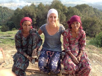 Dominique decidió viajar siete meses