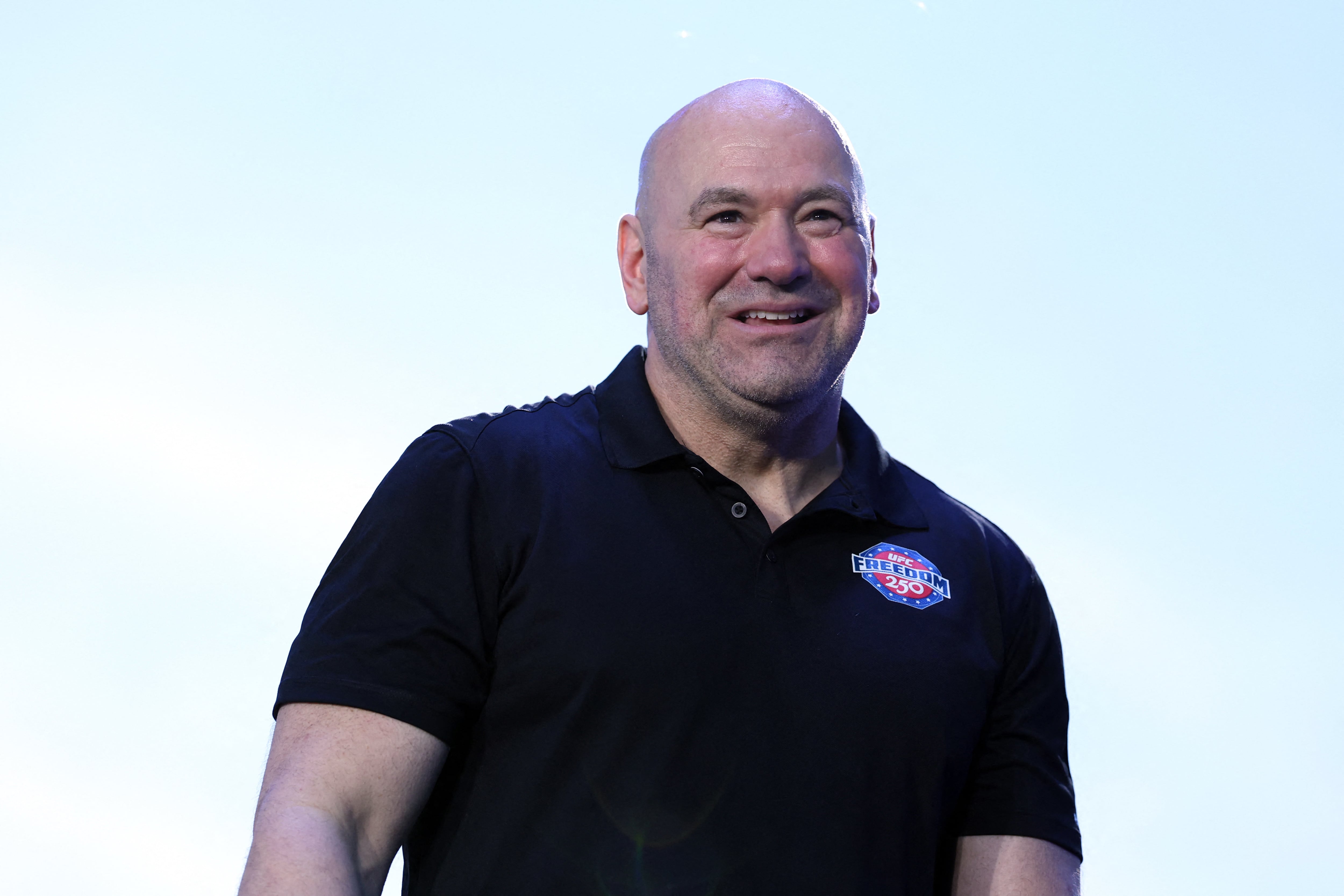 Dana White afirmó que los rayos son el factor que obliga a detener UFC Freedom 250 hasta que pase la tormenta (Amber Searls-Imagn Images)