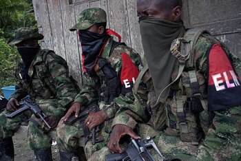 Guerrilleros del grupo terrorista ELN,