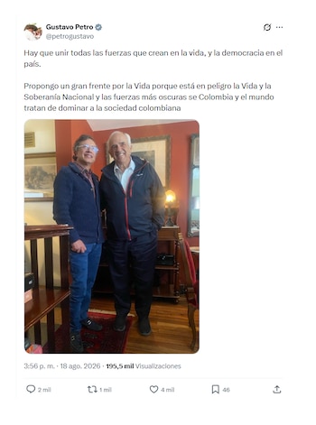 Gustavo Petro y Ernesto Samper
