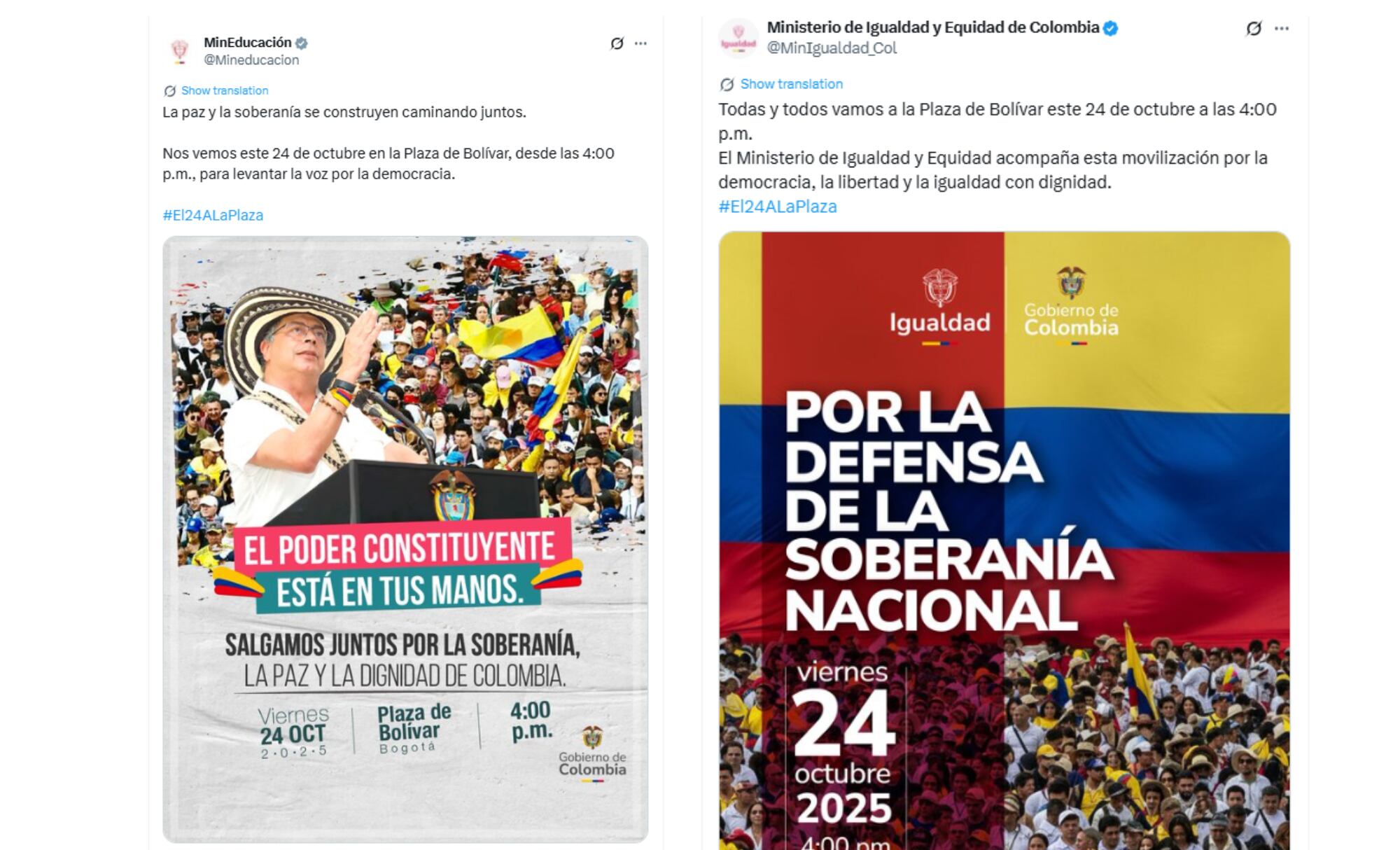 Gobierno está llamando a sus simpatizantes a marchar por