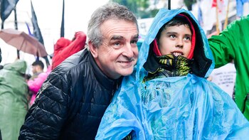 Agustín Rossi durante el acto