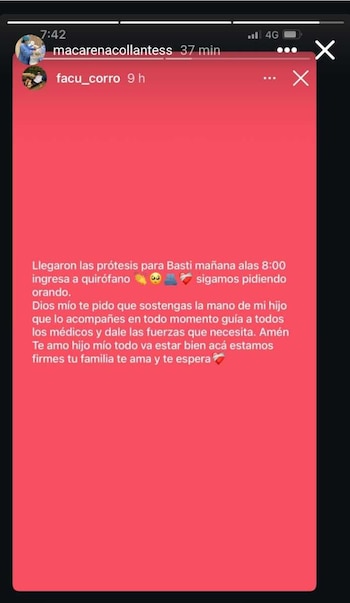 El mensaje que compartió la