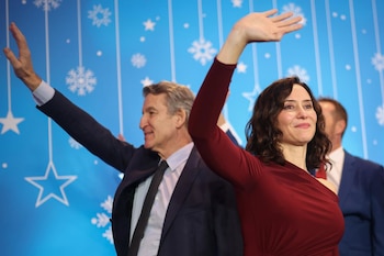 Ayuso y Feijóo durante la