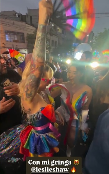 Xiomy Kanashiro y Leslie Shaw en la Marcha del Orgullo 2026