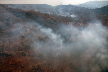 Fotografía de archivo de un incendio forestal en el cerro Mactumatzá, en Tuxtla Gutiérrez, estado Chiapas (México). EFE/Carlos López