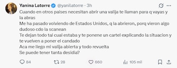 Latorre comparó el procedimiento argentino