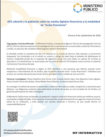 Los investigadores contabilizaron 17 movimientos electrónicos realizados en apenas 41 minutos. (FOTO: Ministerio Público)
