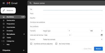 Los usuarios pueden establecer filtros en Gmail para organizar mejor el espacio que tienen en su bandeja de entrada. (Genbeta)