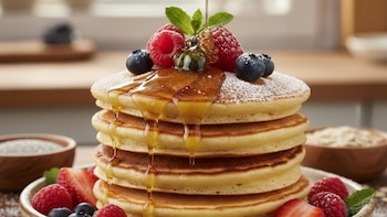 Hotcakes de avena y chía