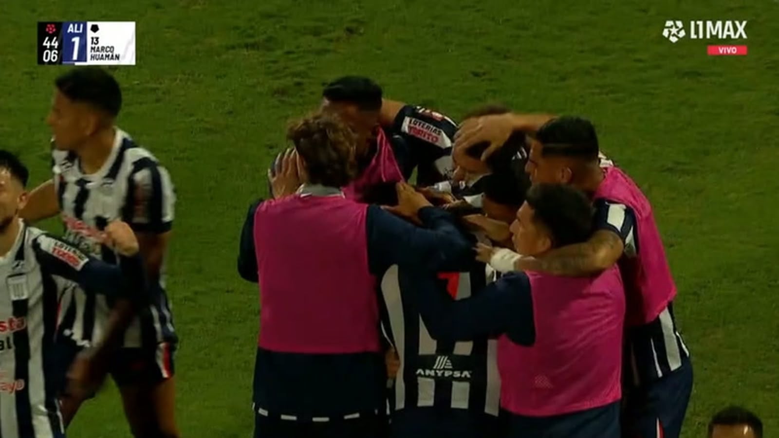 Gol de Marco Huamán para el 1-0 de Alianza Lima ante ADT por fecha 10 del Torneo Clausura de la Liga 1 2026.