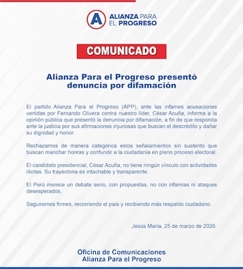 Comunicado de APP