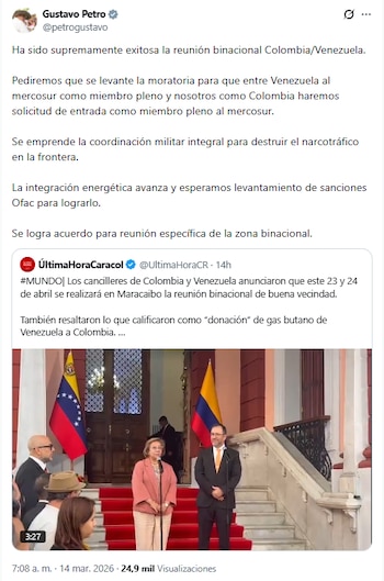 El primer mandatario tildó de