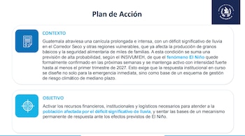 Bernardo Arévalo anunció en Guatemala un plan de emergencia para garantizar alimentos a las familias afectadas por el déficit de lluvias y la canícula.