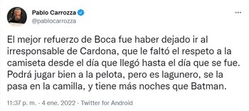 Comentario de Carrozza cuando Cardona