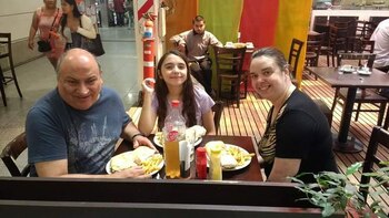 Carolina, Aldo y su hija