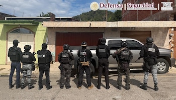 integrantes de Los Caballeros Templarios, incluido Cristian Maximiliano “N” alias “X1”, fueron detenidos en Uruapan y Ziracuaretiro, Michoacán. Crédito: X