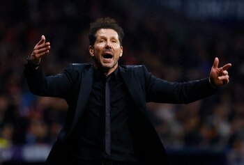 Diego Pablo Simeone durante el partido de Copa del Rey entre Real Madrid y Atlético de Madrid (REUTERS).