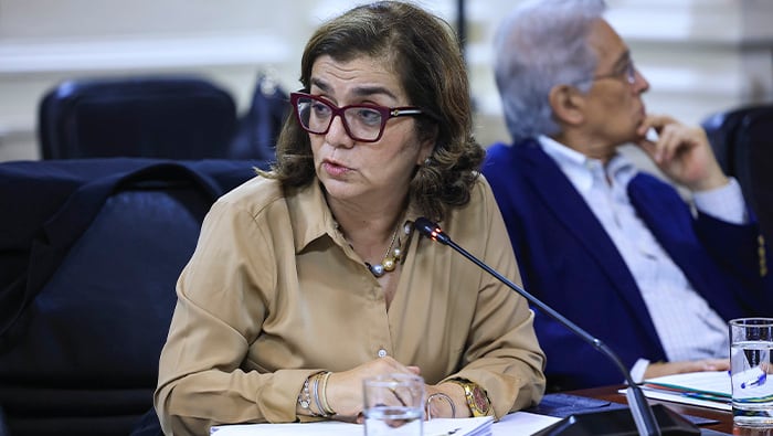 Integrantes del gabinete ministerial participan en una sesión del Consejo de Ministros en el Palacio de Gobierno. (Presidencia Perú)