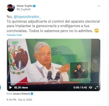 Víctor Trujillo se lanzó contra