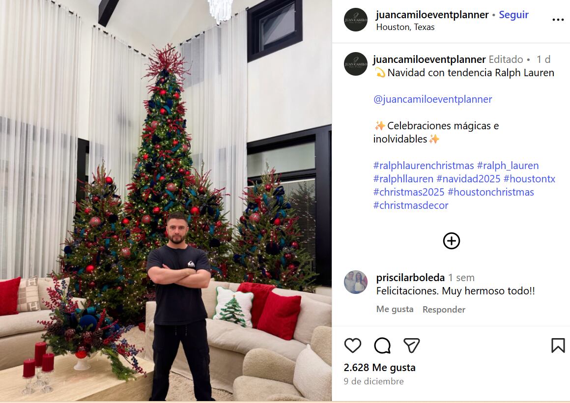 El diseñador Juan Camilo Obando mostró imágenes exclusivas de su trabajo en la residencia de Ángela Aguilar y Christian Nodal. (Instagram/ @juancamiloeventplanner)