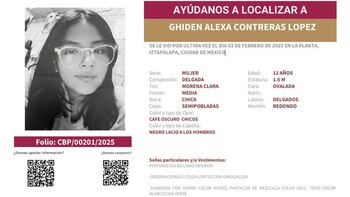 Desaparece en CDMX Ghiden Alexa,