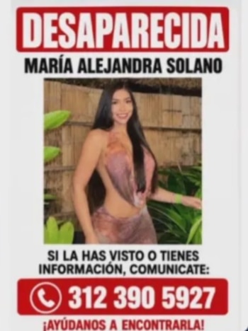 La modelo reside en Bogotá, mide 1,70 metros de estatura y tiene un tatuaje de un lobo en el omóplato derecho - crédito @ReportandoNot / X