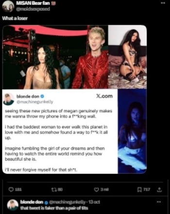 Machine Gun Kelly negó lo que decía el post.