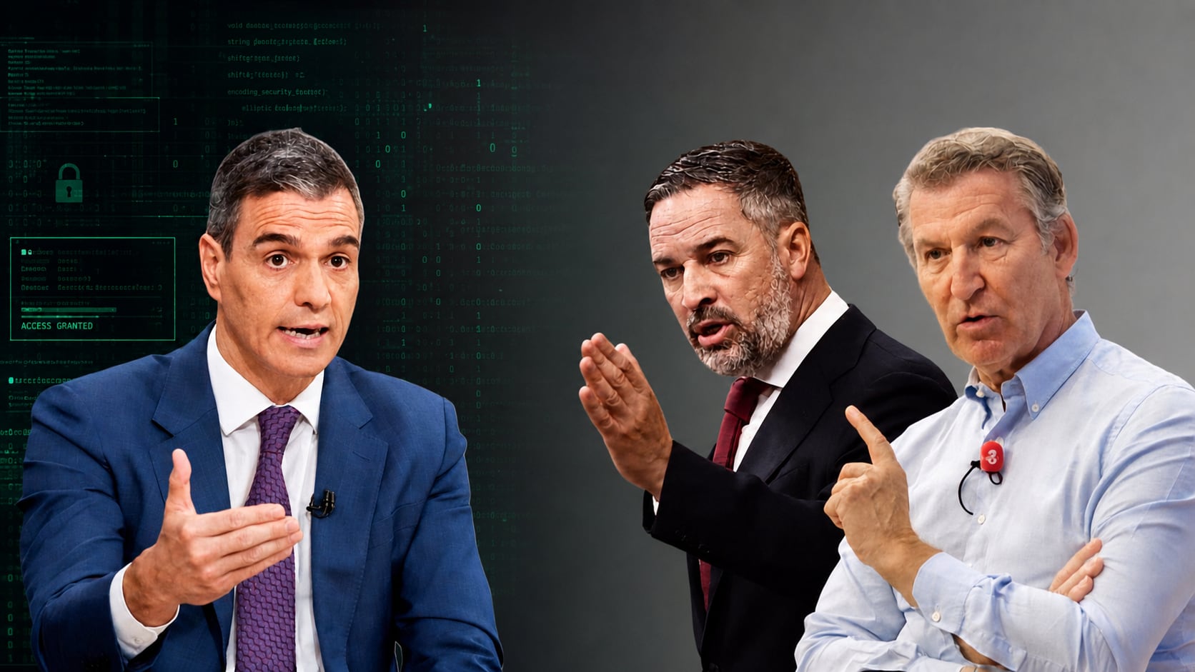 Alberto Núñez Feijóo y Santiago Abascal cuestionan al presidente Pedro Sánchez en el marco de la polémica por el programa de espionaje Pegasus