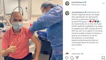 Post en Instagram de Andrés