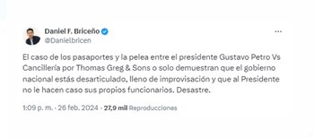 El concejal Daniel Briceño señala