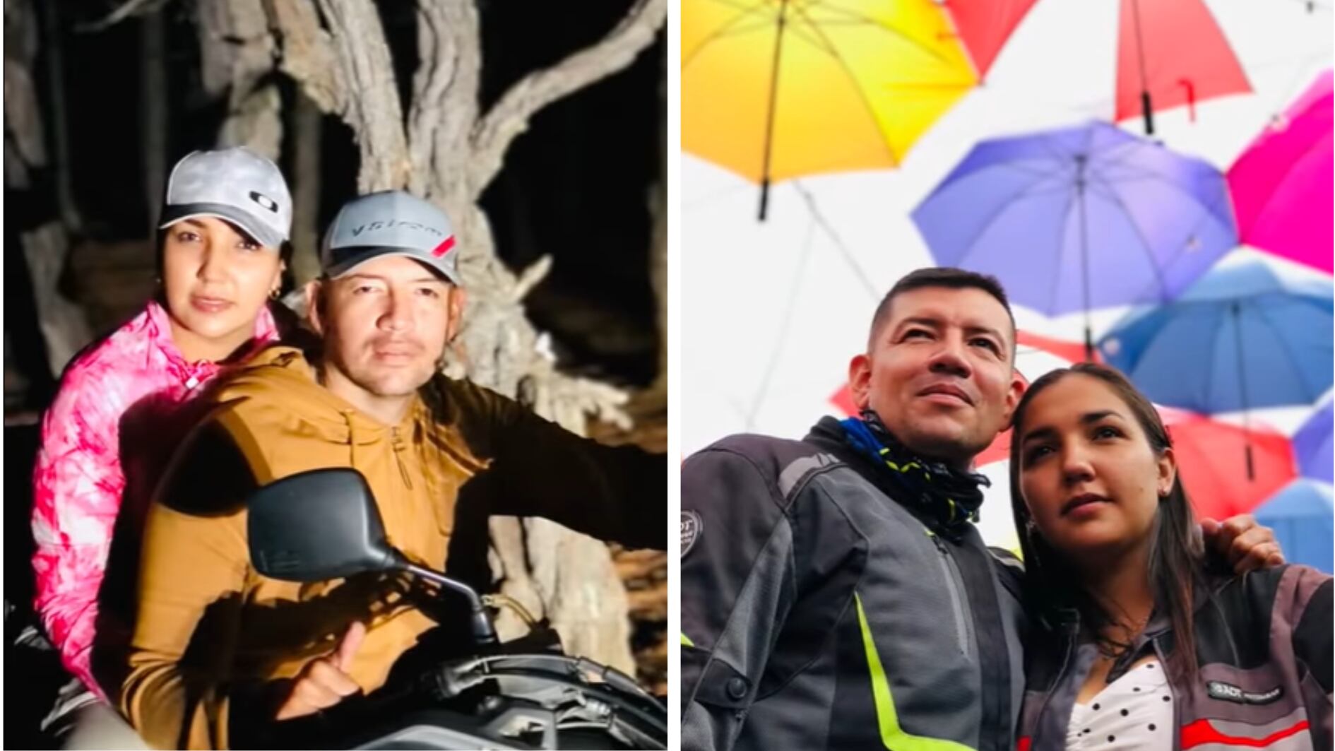 La pareja de uniformados solía salir a viajar a bordo de su motocicleta - crédito @viajandosenmoto/TikTok