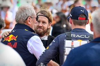 Sebastian Vettel junto a Marko.