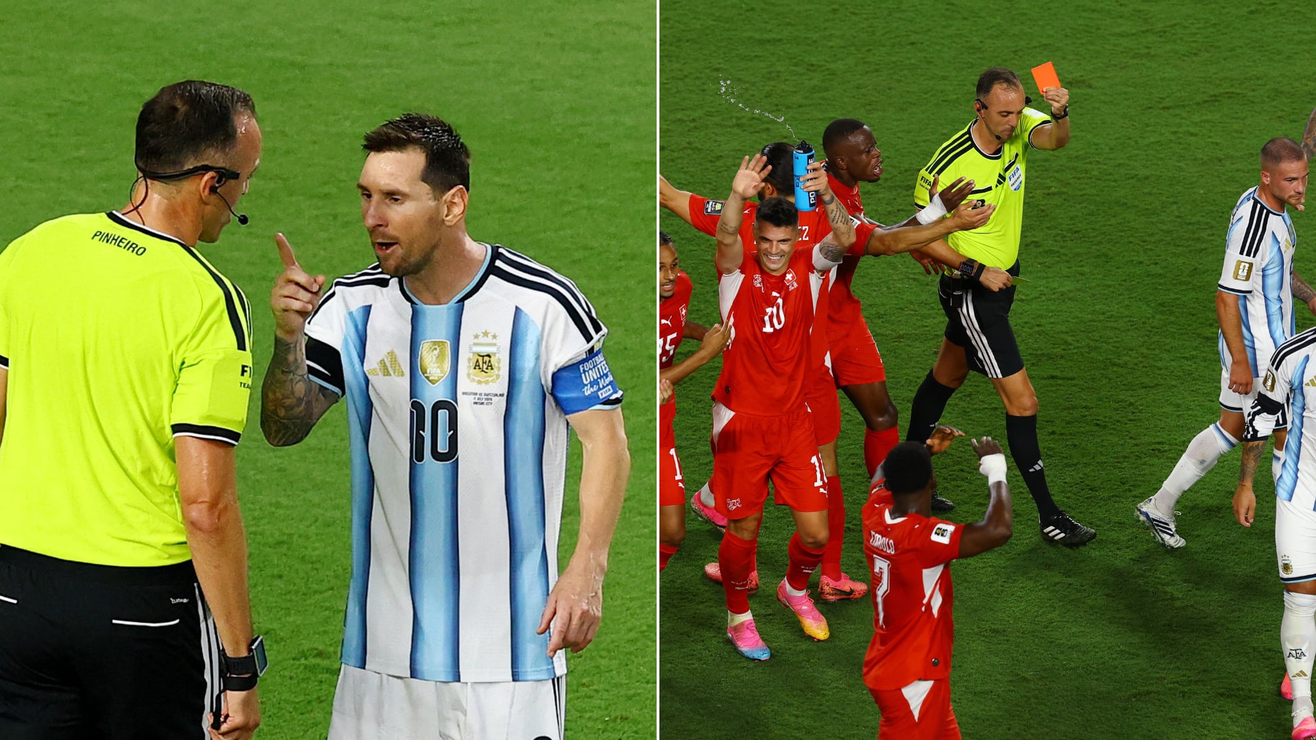 El árbitro de Argentina-Suiza en el Mundial reveló detalles del partido desde adentro: de su cruce con Messi a la expulsión de Embolo