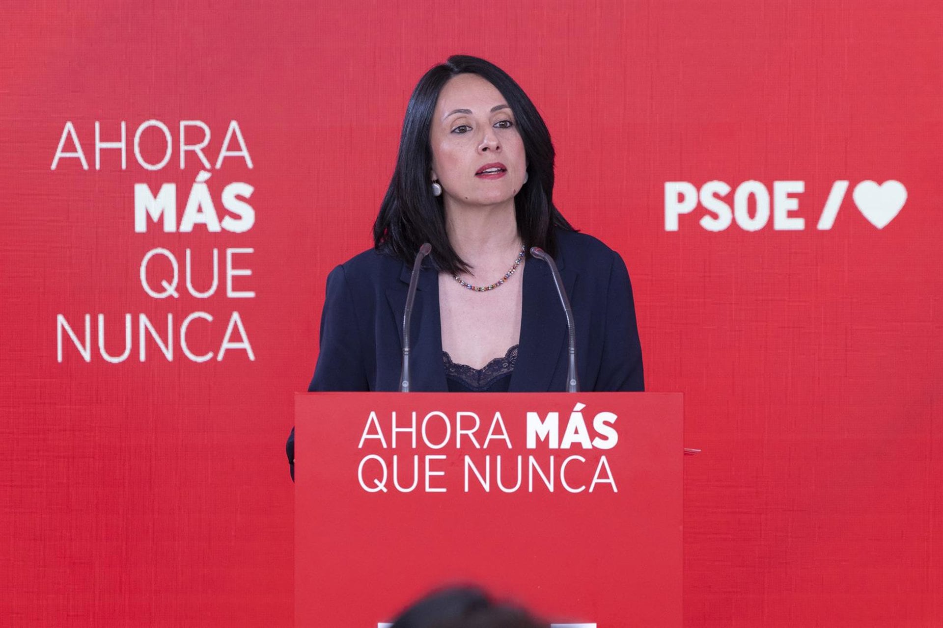 17/05/2026 La secretaria de Organización del PSOE, Rebeca Torró, en una declaración desde Ferraz para valorar los resultados electorales en Andalucía el 17M.POLITICA EVA ERCOLANESE