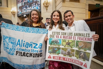 Uno de los proyectos de ley busca prohibir el fracking en Colombia ante la intención del gobierno de Abelardo de la Espriella de impulsar esa técnica - crédito Prensa Esmeralda Hernández