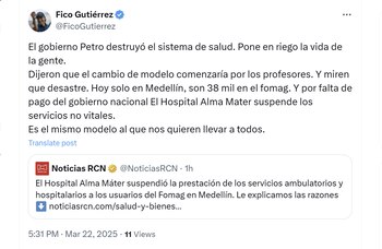 El alcalde de Medellín, Federico