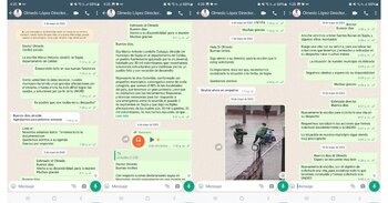 Chats que evidenciarían falta de atención de Olmedo López frente a emergencia en Supía (Caldas) - crédito @malondonoz7X