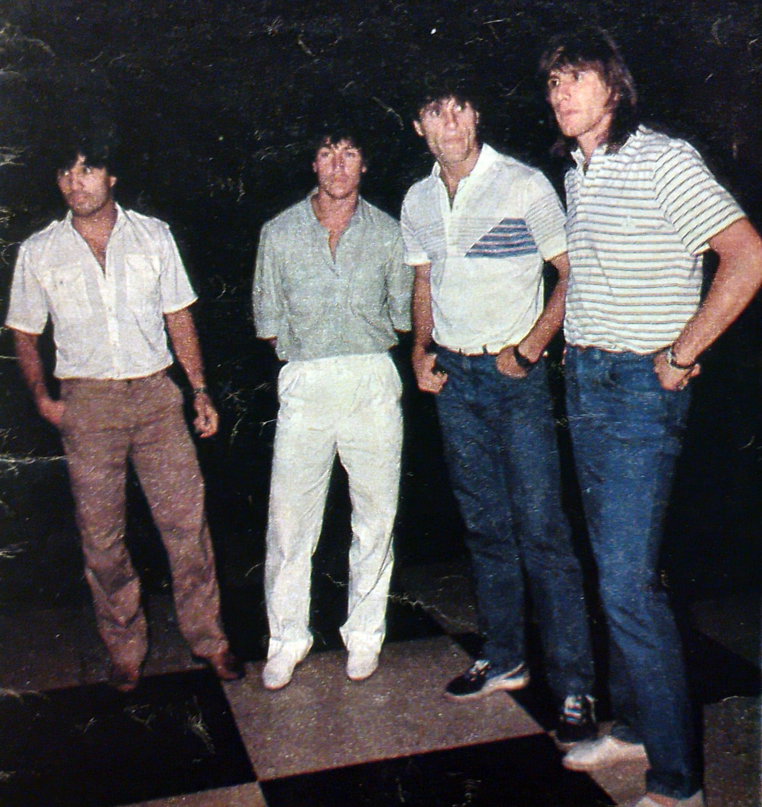 Los cuatro protagonistas: Olarticoechea, Tapia, Ruggeri y Gareca