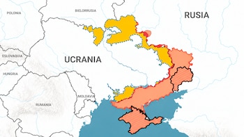 Qué territorios podría perder Ucrania si las fronteras con Rusia se fijan donde está hoy el frente de batalla