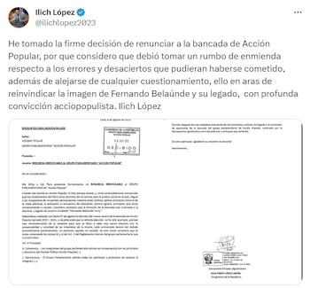 Renuncia de Ilich López